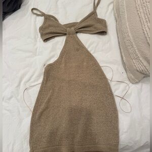 Tan Cutoutt Dress